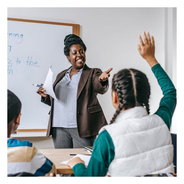 teacher asking engaging questions